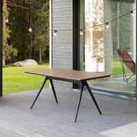 Vilja aintwood ruokapöytä 140x90 cm musta/ruskea